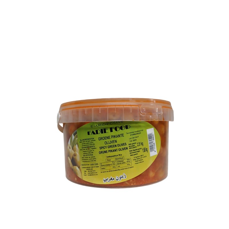 زيتون مغربي اخضر بالشطة_2.31kg