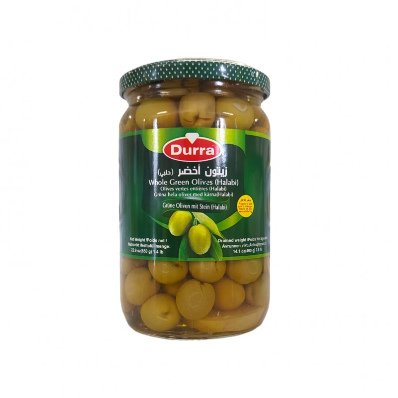 الدرة زيتون اخضر حلبي12x650g