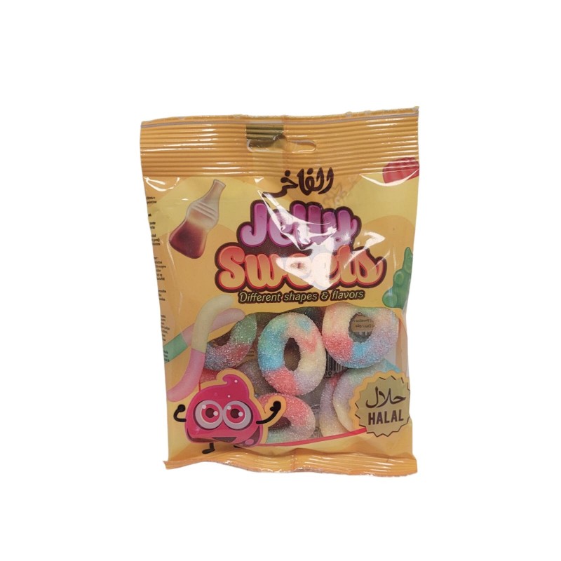 Alfakhr Jelly Sour Rainbow Rings / Green